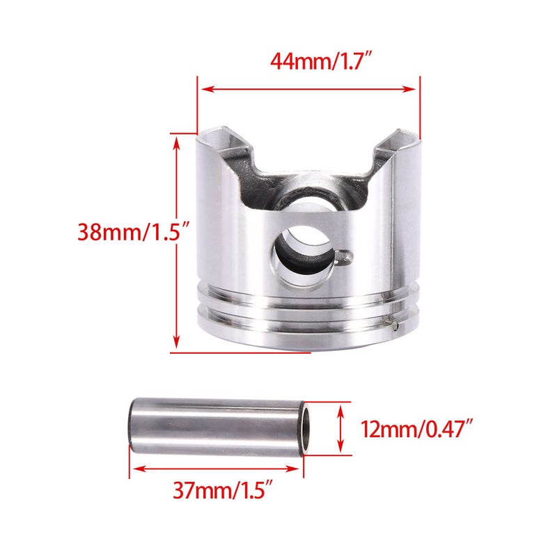 WOOSTAR 44mm Big Bore Cylinder with Piston Ring Kit Replacement for 2 Stroke 43cc 47cc 49cc Scooter Mini Pocket Bike - Image 3